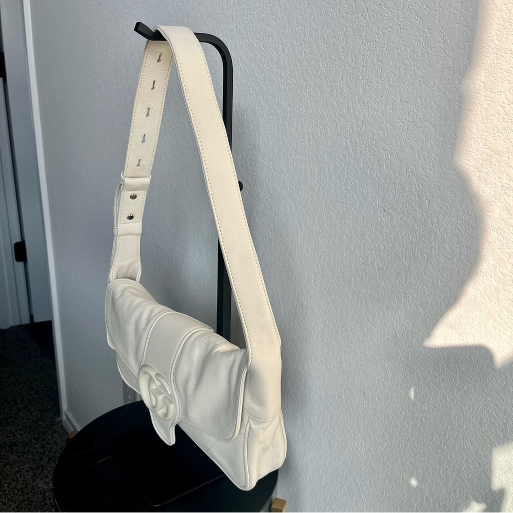 SOLD NEW Gucci White Aphrodite Small Leather Shoulder Bag - Picture 3 of 15